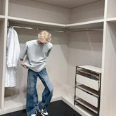 jorts mens outfits High Street Design Sense Shoulder Pad Short Sleeve Men's T-shirt Summer Solid Color Design Sense Loose Half Sleeve Top Tee Fashion